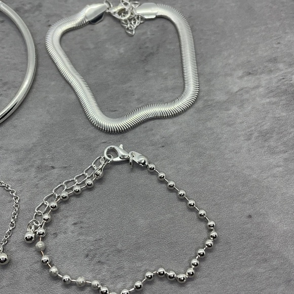 Silver Moon And Star Four Piece Bracelet Set - Picture 10 of 12